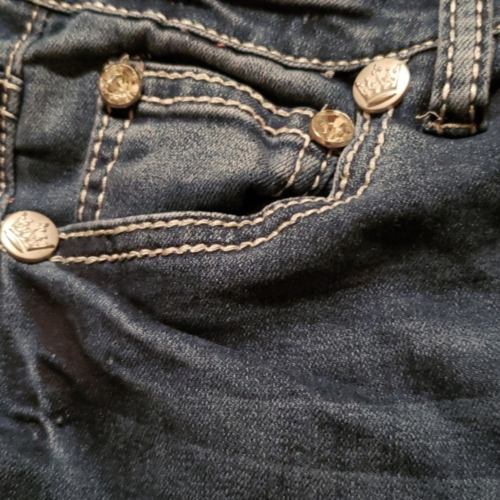 Rebel Jeweled,  Embroidered Jeans - Picture 4 of 5